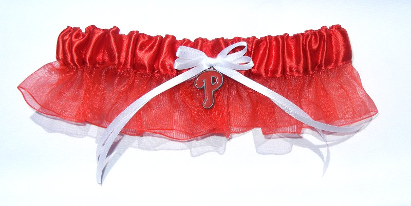 Philadelphia Phillies Inspired Garter with Licensed Charm